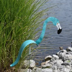 Aqua Flamingo Dancing Bird® - Decorative Garden Stake