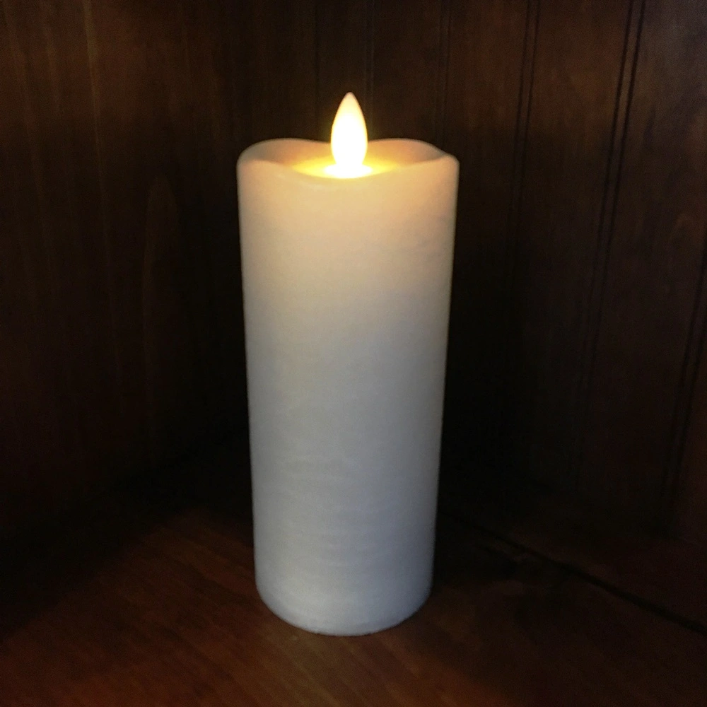 Flameless Pillar Candle - Mirage Gold - Cream - 7in X 3in