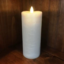 Flameless Pillar Candle - Mirage Gold - Warm Sand - 7in X 3in
