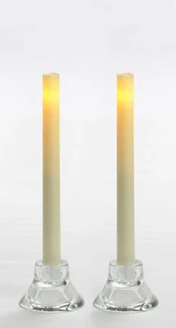 Flameless Taper Candle - Candle Impressions - Cream - 9in - 2pk