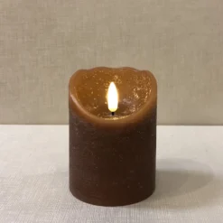 Battery Pillar Candle With Timer - 3x4 - Spice