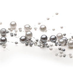 Beaded Garland - Grey - 5ft | Christmas Tree Hill