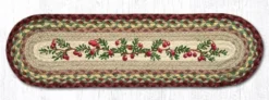 Earth Rug - Braided Stair Tread - Cranberries - 8.25x27