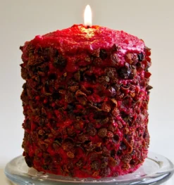 Cake Candle - Homespun Harvest - 5in X 4.5in