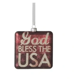 Christmas Ornament - God Bless The USA
