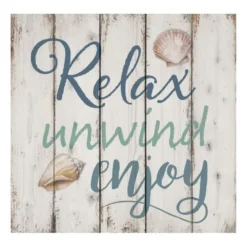 Decorative Pallet Wall Sign - Relax Unwind Enjoy