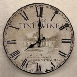 Decorative Wall Clock - Fine Wine - 13.25in