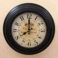 Decorative Wall Clock - Metal - Chardonnay - 13in