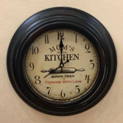 Decorative Wall Clock - Metal - Moms Kitchen - 14in