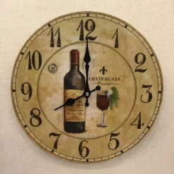 Decorative Wall Clock - Wine Bottle - 13.25in