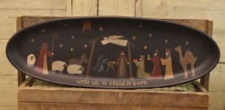 Decorative Wooden Tray - Decorative Nativity Tray