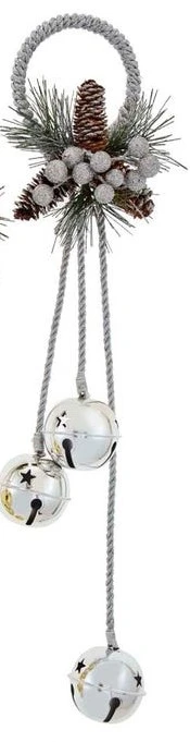 Door Hanger With Bells - Silver - 20in