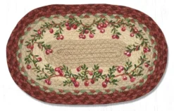 Braided Placemat - Small - Cranberries - 10in X 15in