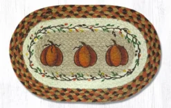 Braided Placemat - Small - Harvest Pumpkin - 10in X 15in