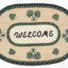 Earth Rug - Braided Jute Oval Rug - Irish Welcome - 20in X 30in