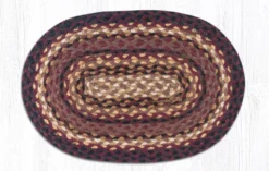 Braided Placemat - Large Oval - Cherry/Chocolate/Cream - 13in X 19in
