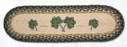 Earth Rug - Braided Stair Tread - Shamrock - 8.25x27