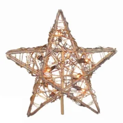 Electric Tree Topper - Rattan Star - 10in