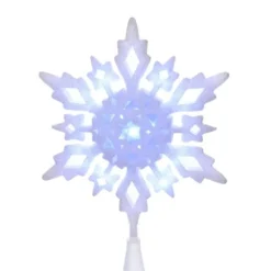 Electric Tree Topper - White Snowflake - 10in