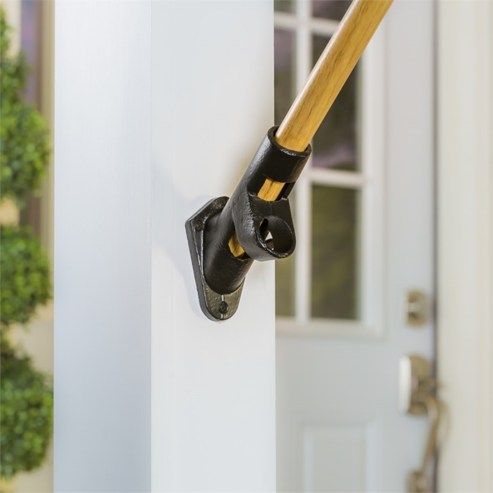 Flag Pole Bracket - Cast Iron 2-Position Bracket - 5.5in - Black - Image 2