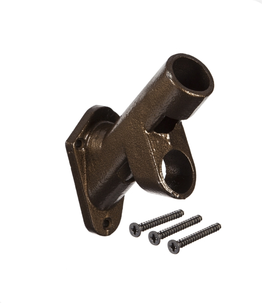 Flag Pole Bracket - Cast Iron 2-Position Bracket - 5.5in - Bronze