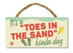 Flip Flop Welcome Sign - Toes In The Sand - 8in