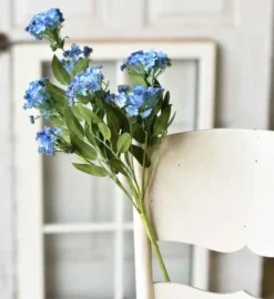 Floral Stem - Blue Bimini Blooms - 20 Inch