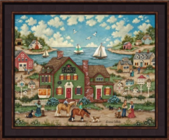 Framed Print - Bayside Birdhouse - 24x20 - Bonnie White