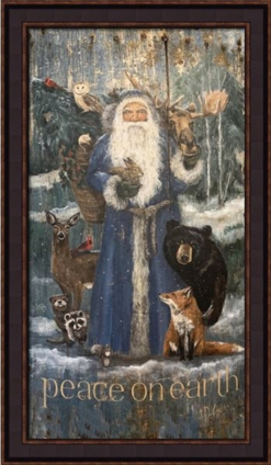 Framed Print - Blue Santa - 20x34 - Terri Palmer
