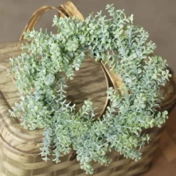 Green Leaf Candle Ring - After Rain - 6in