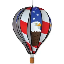 Hot Air Balloon Wind Spinner - Patriotic Eagle - Kinetic - 22in