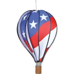 Hot Air Balloon Wind Spinner - Patriotic - Kinetic - 22in