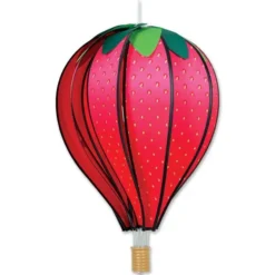 Hot Air Balloon Wind Spinner - Strawberry - Kinetic - 22in