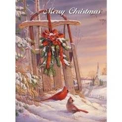 Lang Boxed Christmas Cards - Wintertime Cardinal - Sam Timm
