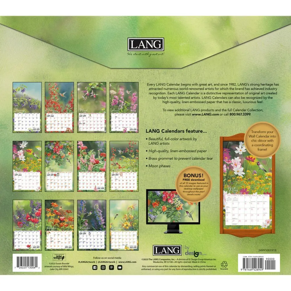 Lang Calendar - 2024 - Hummingbirds - Susan Bourdet - Image 3