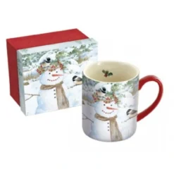 Lang & Wise Mug - "Chickadee Snowman" - Artist Jane Shasky
