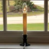 LED Window Candle - Electric Light - 12 Hour Timer - Black Base