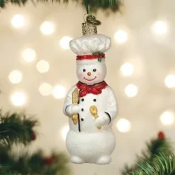 Old World Christmas Glass Ornament - Snowman Chef
