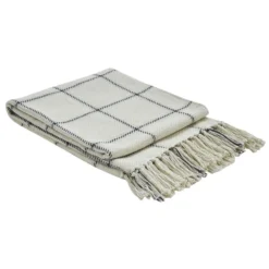 Park Designs Woven Throw Blanket - Mercantile Window Pane - 50in X 60in