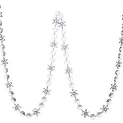 Snowflake Garland - Clear Acrylic - Beads & Snowflakes - 6ft