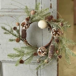Snowy Pine Candle Ring - Snowmass Village - 6.5in