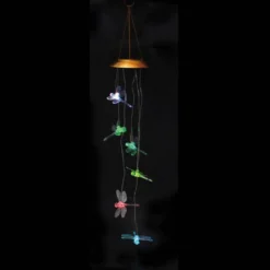 Solar Wind Chime - Color-Changing Dragonfly - 26 Inch
