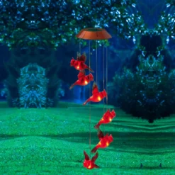 Solar Wind Chime - Red Cardinals - 26.38 Inch