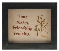Stitch Wall Hanging - Friendship Sampler - 7in X 6in
