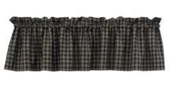 Park Designs Valance - Sturbridge Black - Unlined - 72in X 14in