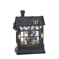 Water Haunted House - Witch On Bike - Battery Operated - 10in