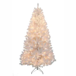 White Pine Artificial Tree - White Prelit Tree - 7ft