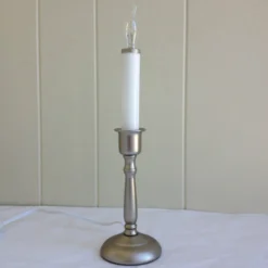 Window Candle - Chadd's Ford Pewter Electric Light - Dusk-to-Dawn Sensor