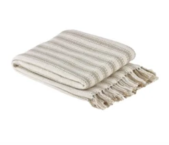 Park Designs Woven Throw Blanket - Ticking - 50in X 60in
